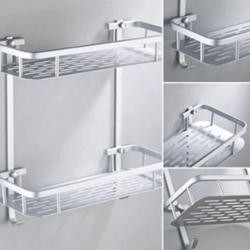 Aluminum wall mounted 2 layer shelf