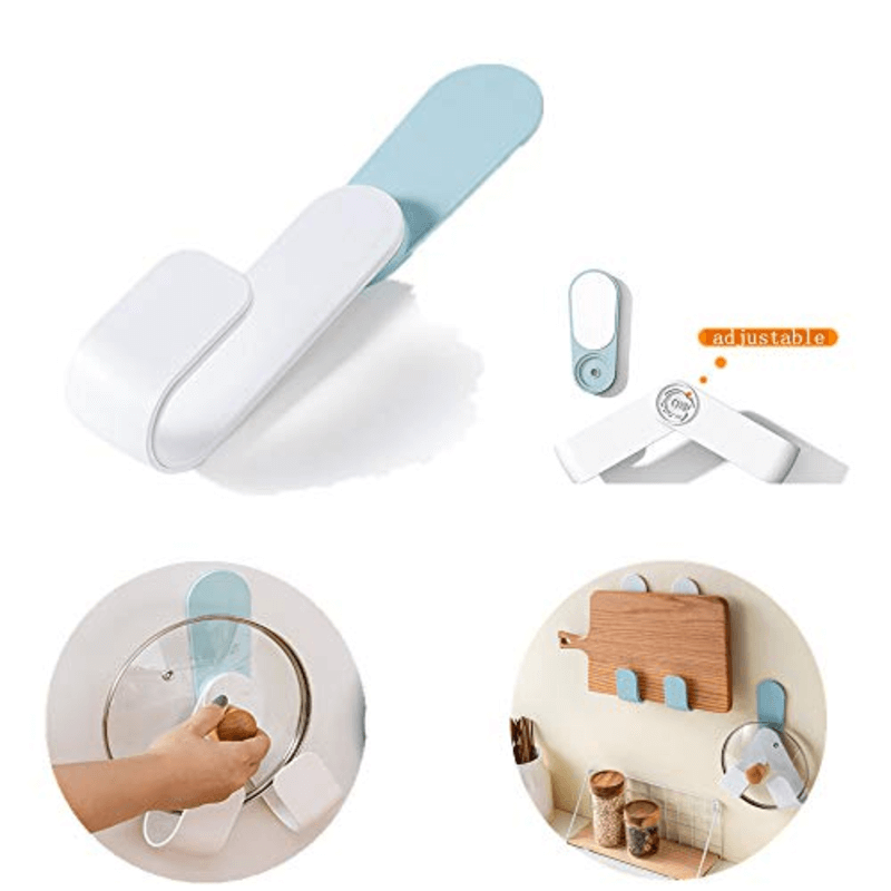 Self adhesive pot lid holder