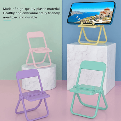 Mini chair cell phone stand foldable 4 pcs