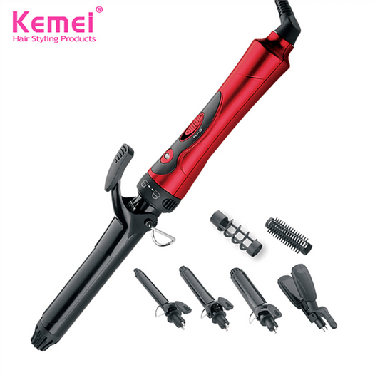 Kemei- hair styler with electric brush, hair curler & roller