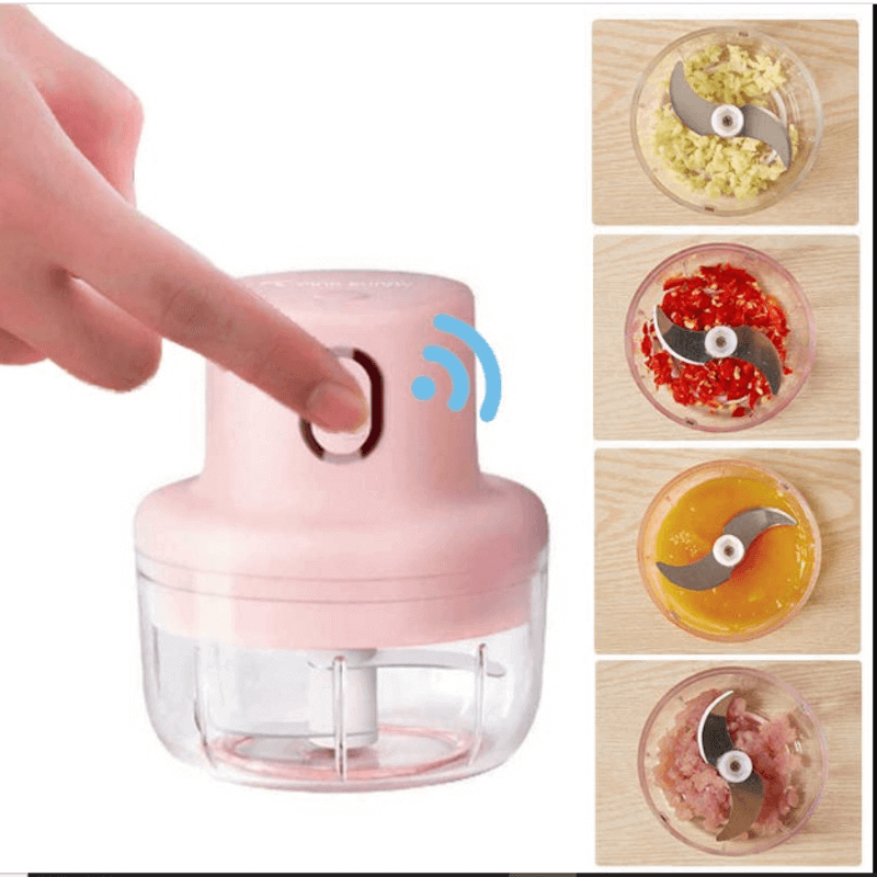 Wireless mini electric garlic food cutter