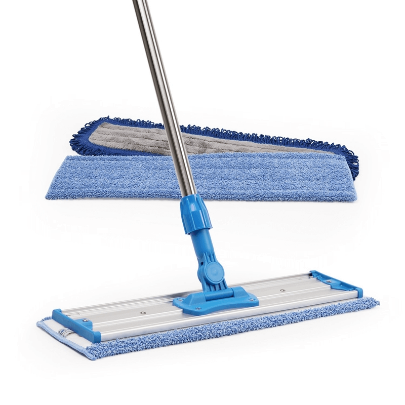 Spray mop hand free self wringing microfiber flat floor mop kit
