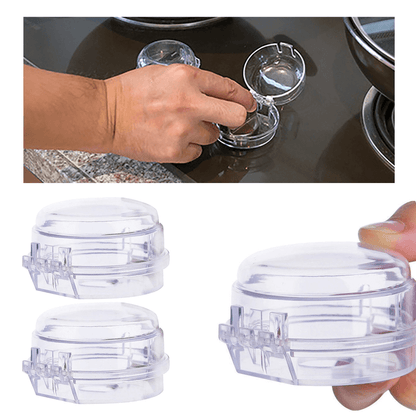 Pair of universal kitchen gas stove knob covers without lock