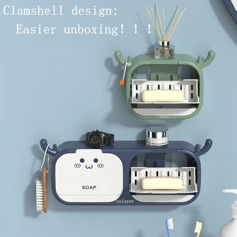 Flip-top cartoon antler soap box