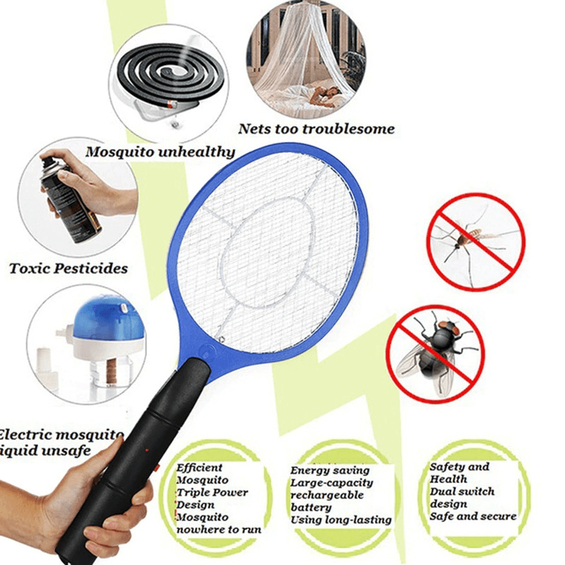 Rechargeable racket shape mosquito killer