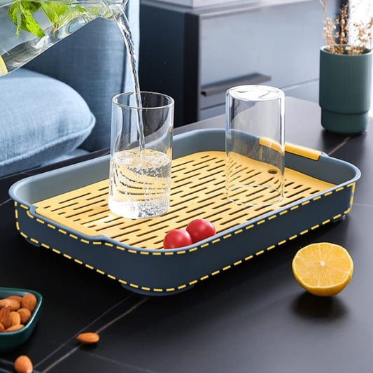 Rabbit Litter Box Double Layer Drain Tray