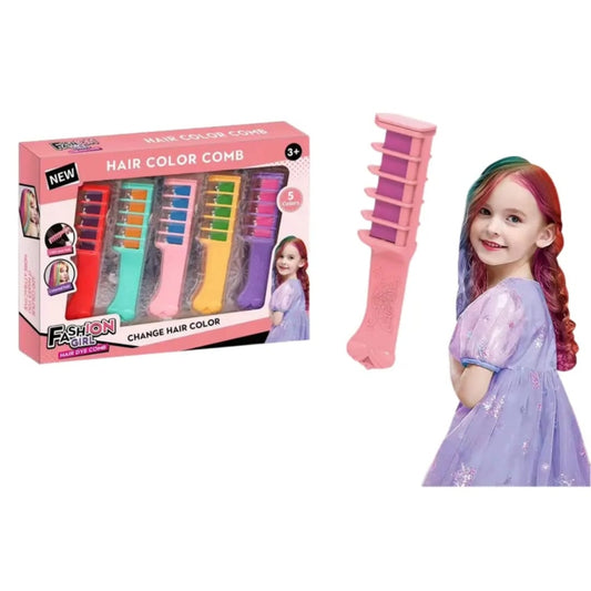 Kids hair color comb set