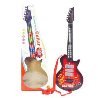 Battery operated kids guitar with light sound