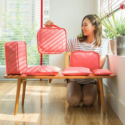 Printed travel 6pcs pouch organizer