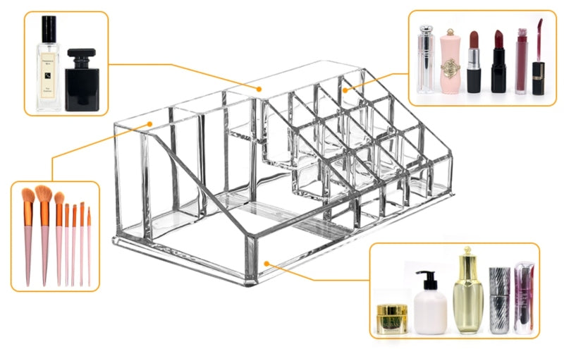 Cosmetic organizer lipstick stand holder