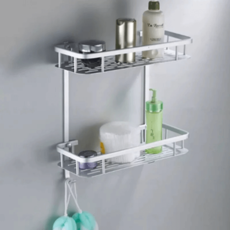 Aluminum wall mounted 2 layer shelf