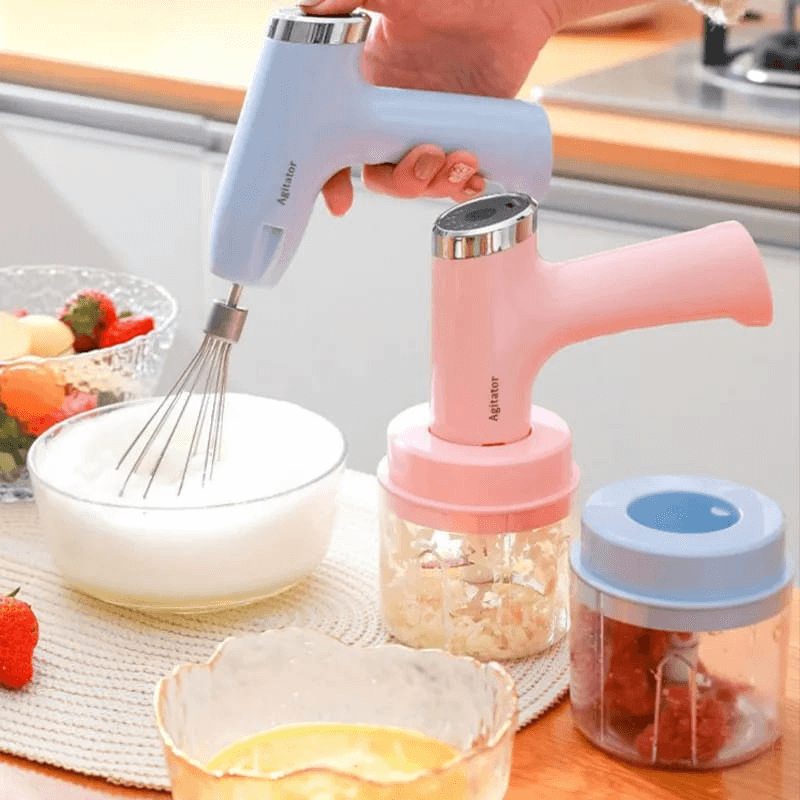 Multi functional rechargeable wireless chopper and beater