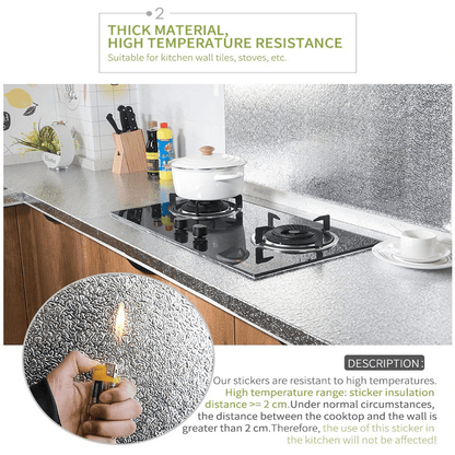 Kitchen oil-proof waterproof aluminum stickers