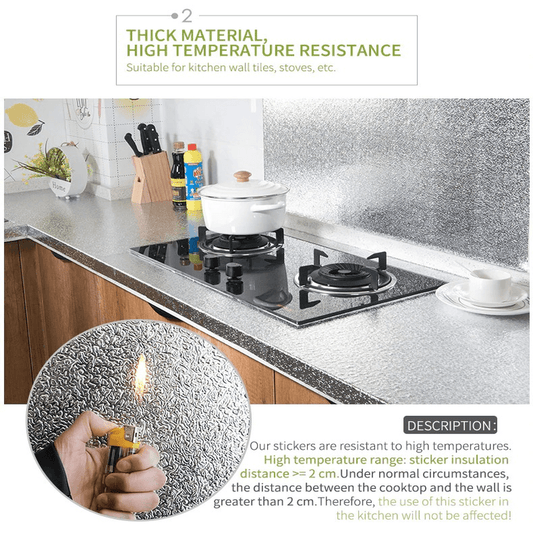 Kitchen oil-proof waterproof aluminum stickers