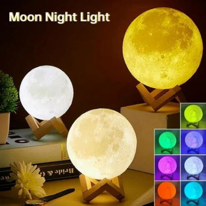 Led moon lamp night light 3d