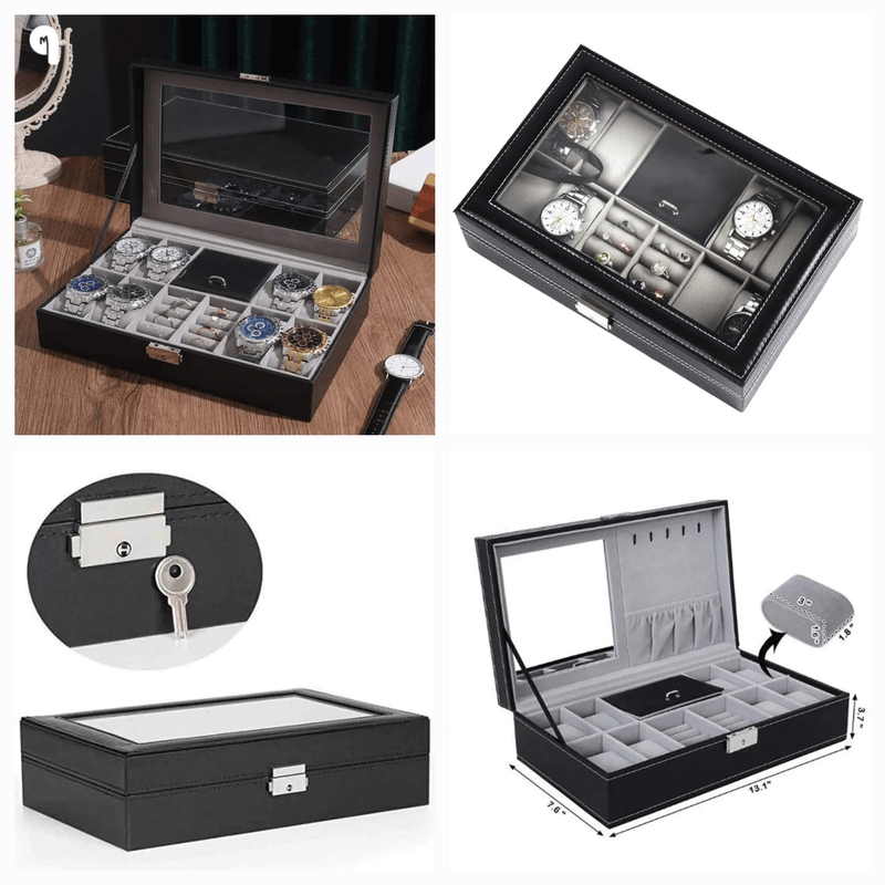 8 slots watch and ring storage case