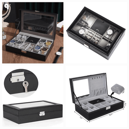 8 slots watch and ring storage case