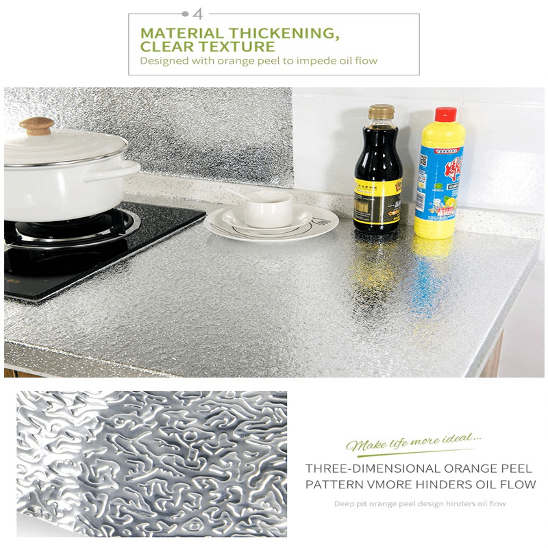 Kitchen oil-proof waterproof aluminum stickers