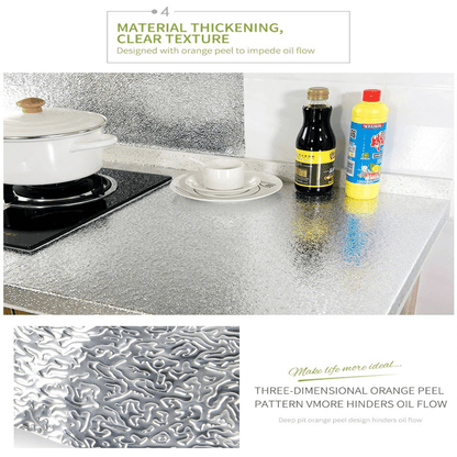 Kitchen oil-proof waterproof aluminum stickers