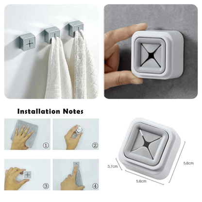Set of 3 punch free towel plug holder