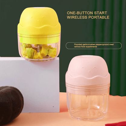 Mini electric garlic masher