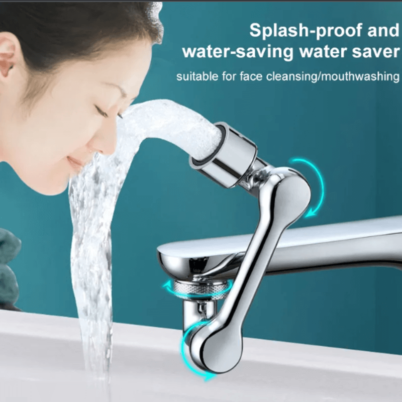 Rotating 1080° degrees water faucet tap plastic extender 2 modes