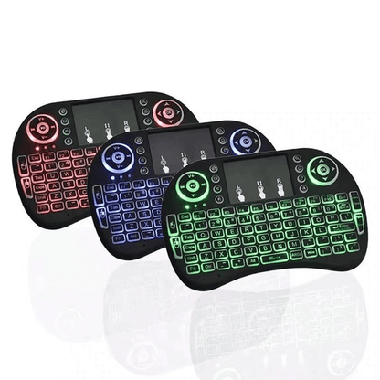 3 colors backlit mini wireless keyboard with touchpad
