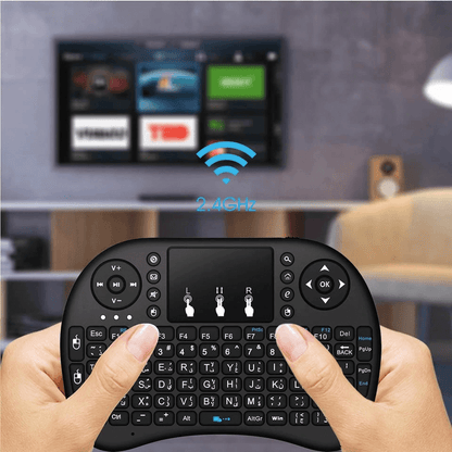 3 colors backlit mini wireless keyboard with touchpad