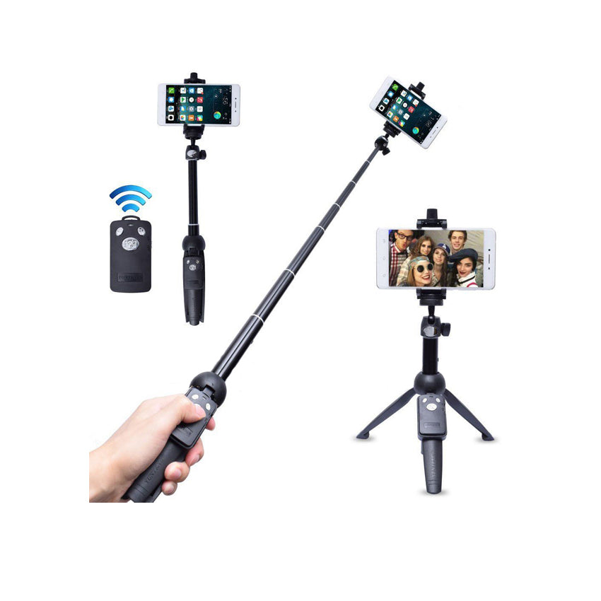 Yunteng tripod selfie stick with phone holder + controller