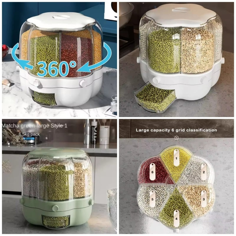 10Kg Rotating Flower Shape cereal dispenser