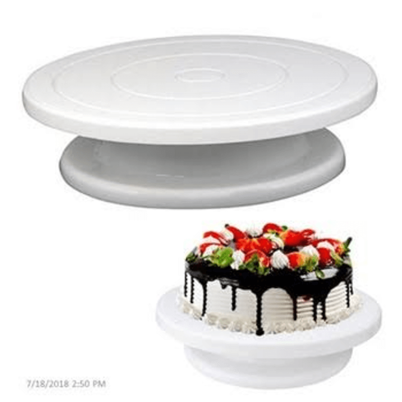 1 pc 28cm kitchen rotating turntable cake stand