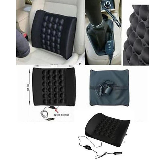 Car back seat massager with vibrator - beige