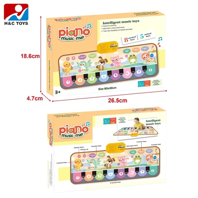 Battery operated piano music mat 