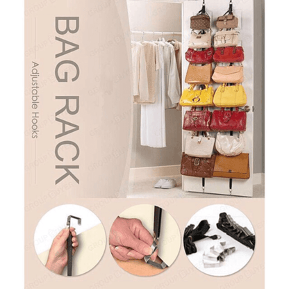 Bag rack door straps hanging rack holder