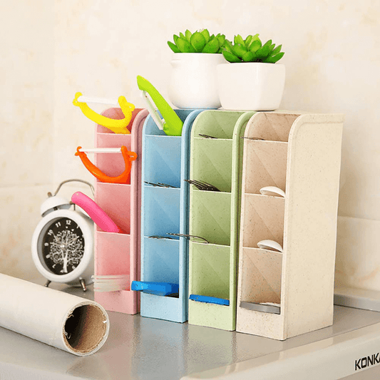Desktop plastic pen holder storage organizer tray