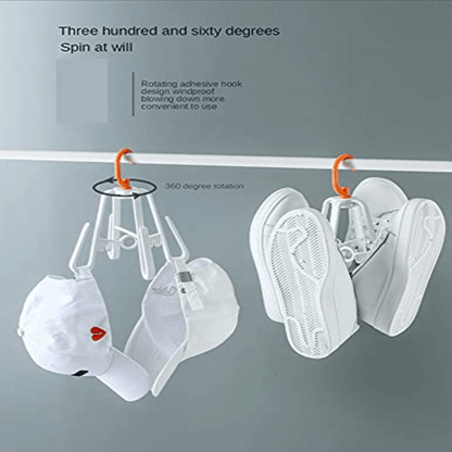 Plastic hanging shoe drying rack hanger