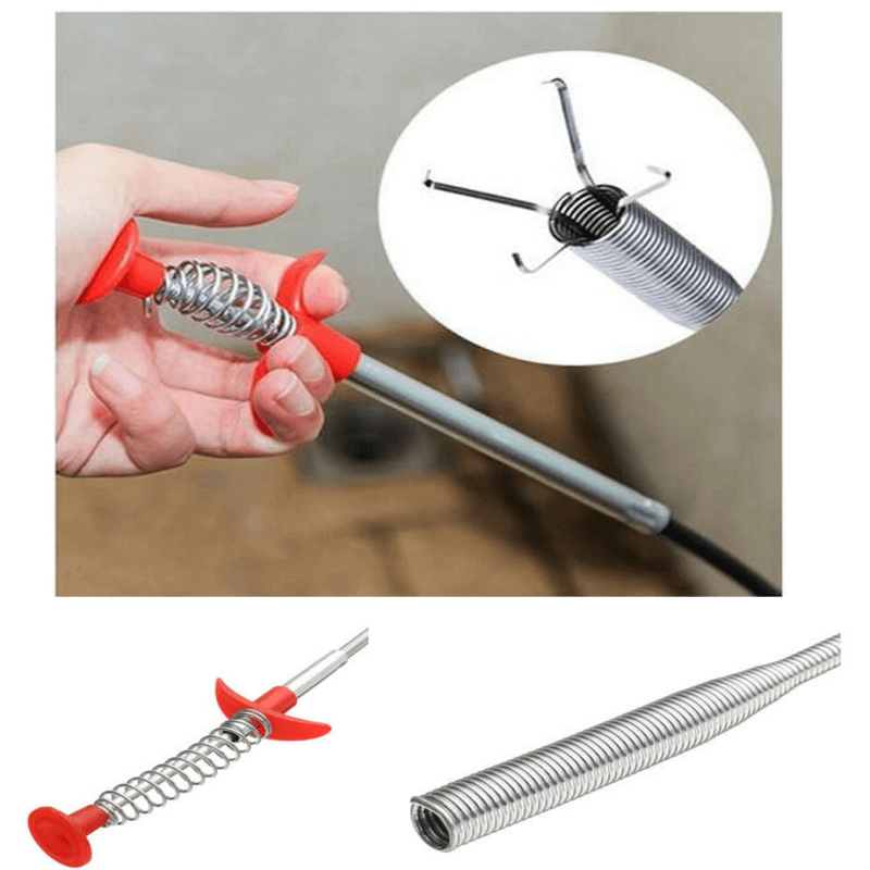 Drain unblocker snake stick cleaner