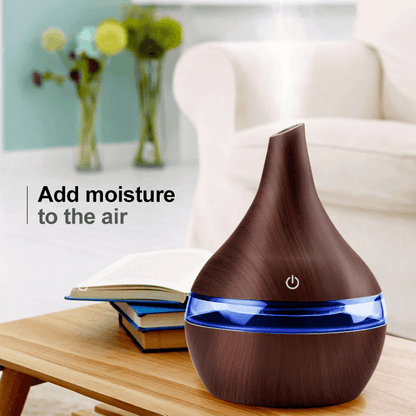 Ultrasonic personal wooden humidifier