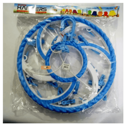 Clothes hanger with 24 clips