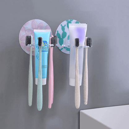 Acrylic toothbrush and toothpaste holder