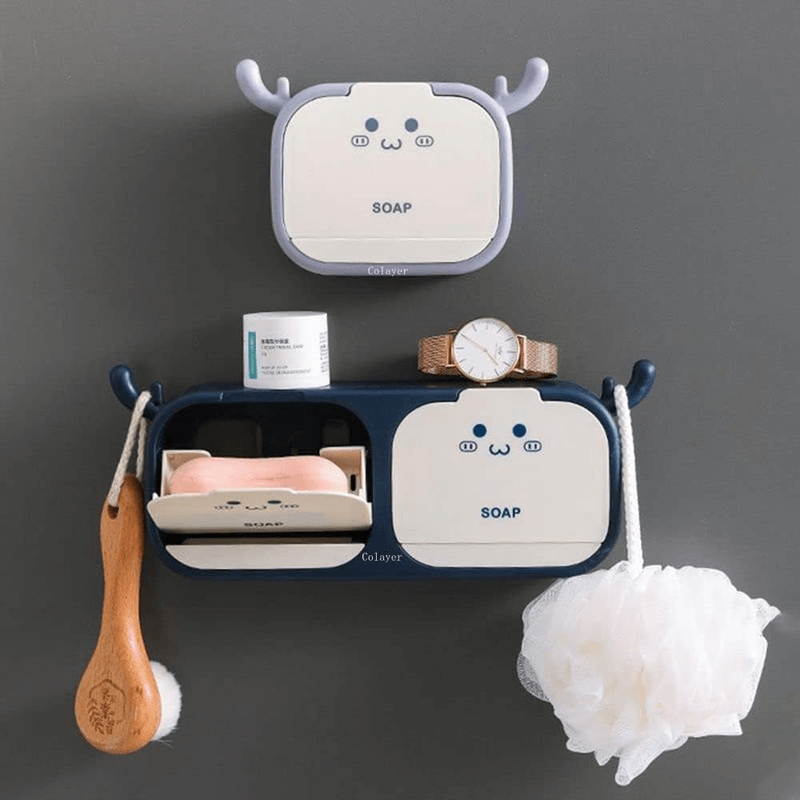 Flip-top cartoon antler soap box