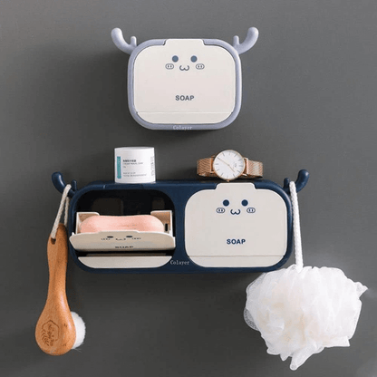 Flip-top cartoon antler soap box