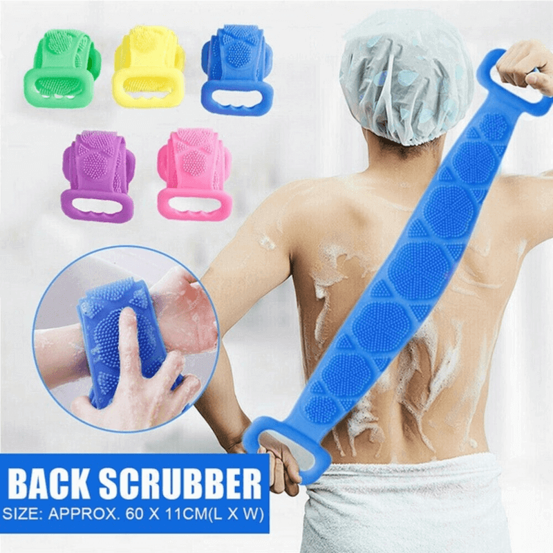 Silicone massage scrubber skin cleansing belt