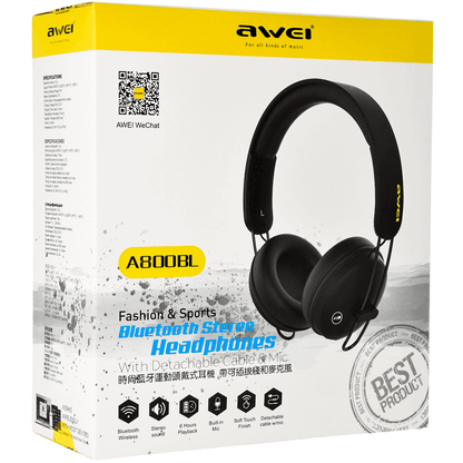 Awei a800bl bluetooth headphones headset
