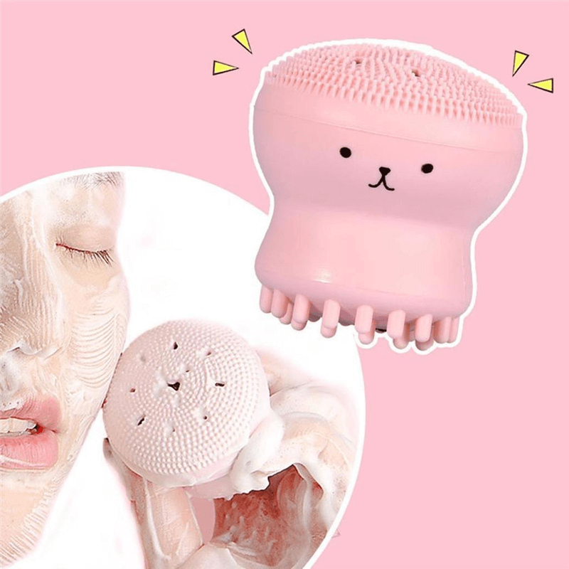 Silicone facial cleansing octopus massage brush