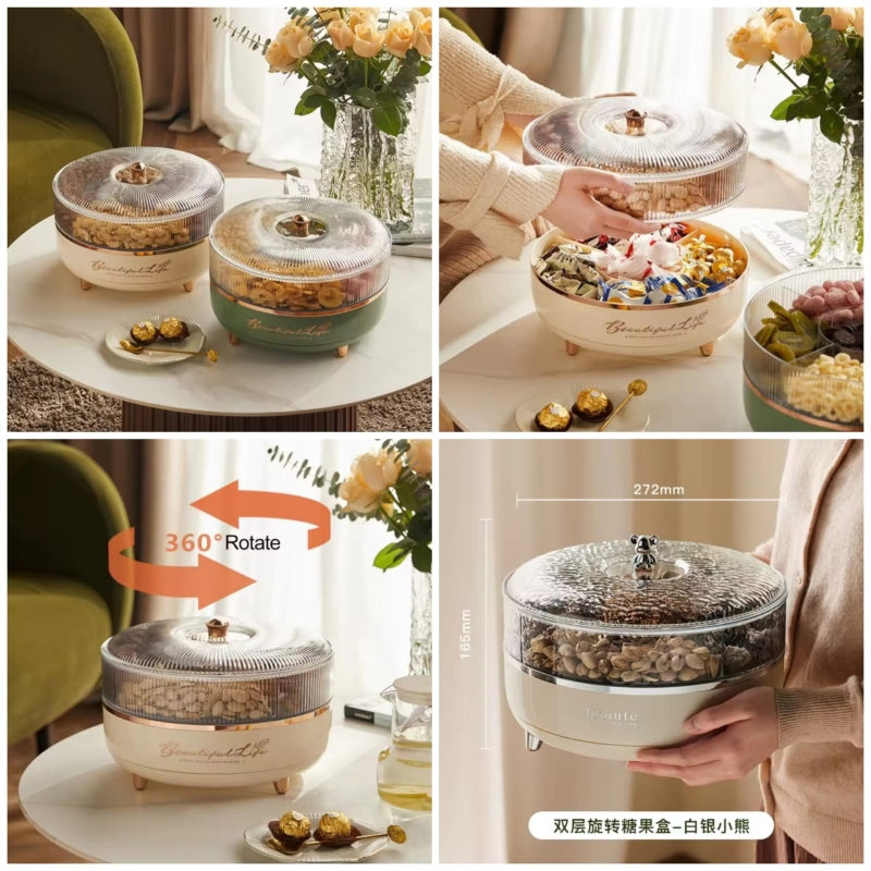 360 Rotating Candy Nut Storage Plate