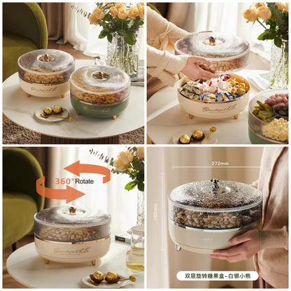 360 Rotating Candy Nut Storage Plate