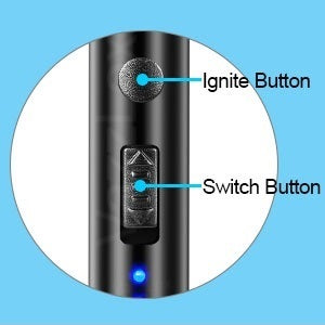 Longer flexible neck lighter for kitchen bbqs