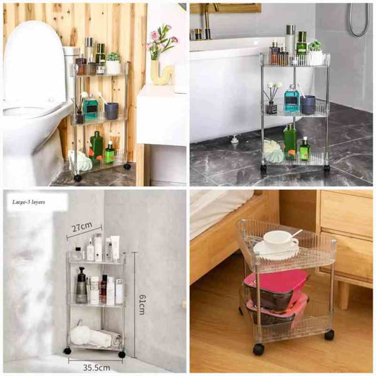 3 Tier Clear Acrylic Corner Bathroom Organizer
