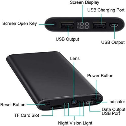 4k hd power bank invisible camera
